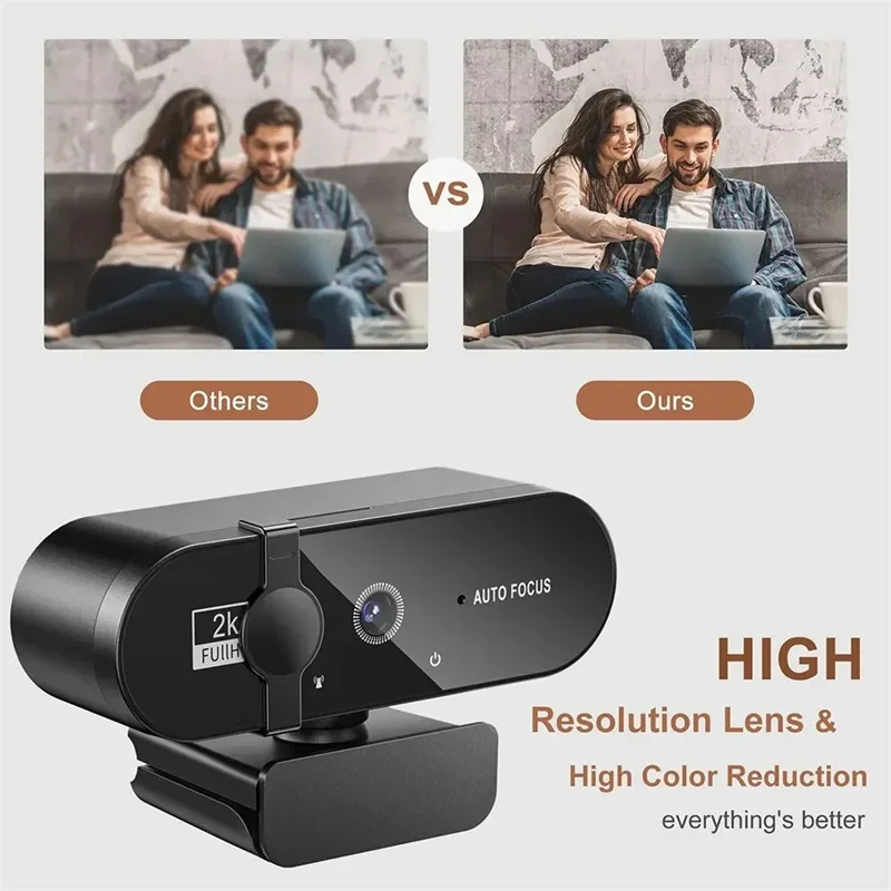 

4K Webcam 1080P Mini Camera 2K Full HD Webcam with Microphone 30fps USB Web Cam for Auto Focus PC Laptop Video Shooting Camera