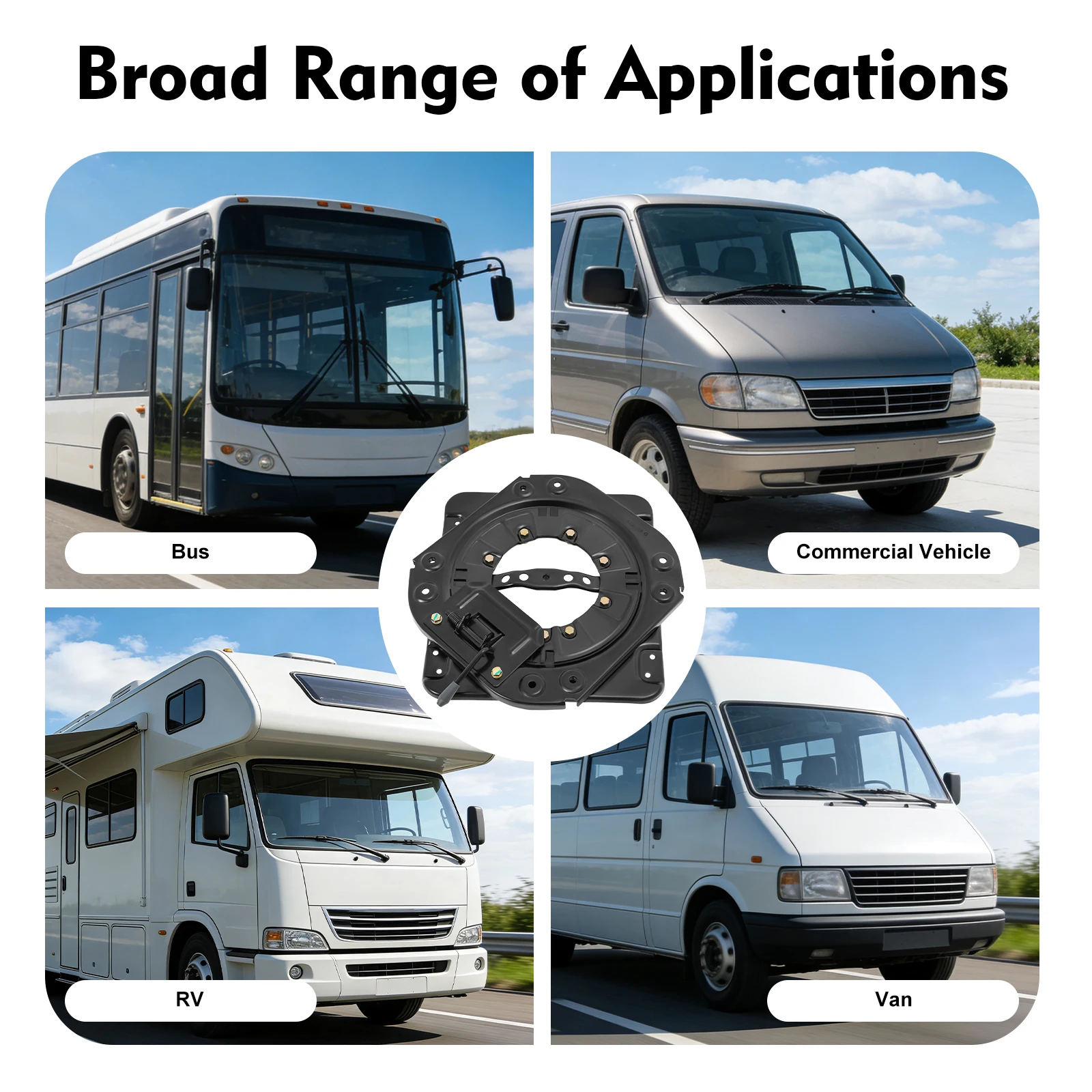 Obrázek 5: Univerzální otočný báze topologického prostoru pro vans, motorhomes, autobusy, 360à° rotace Seat báze topologického prostoru, 3.0mm chladný válcované ocel s 286.6 lbs nakládat schopnost