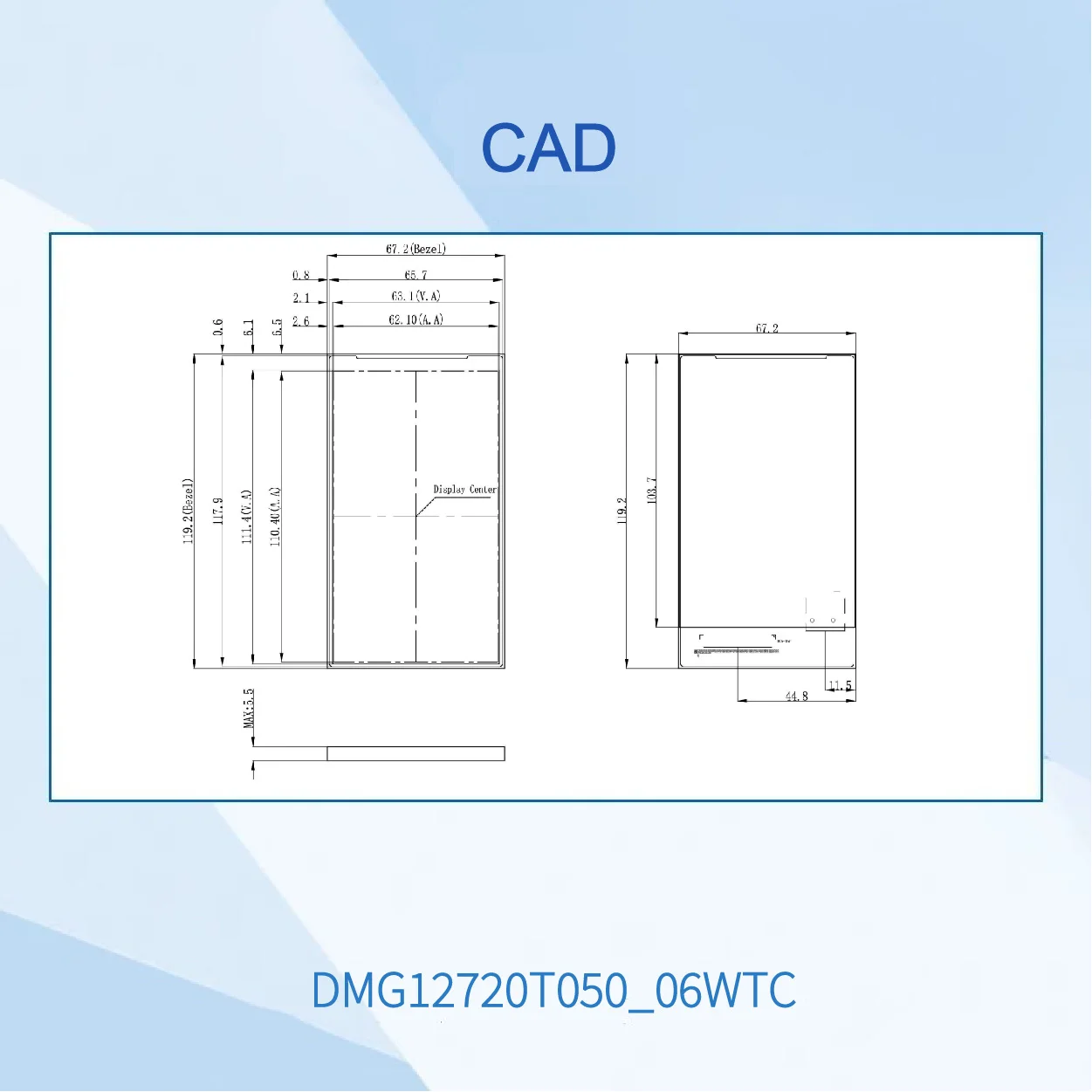 DWIN-Display LCD inteligente com dispositivo inteligente, LCM HMI, painel de toque, display, 5 polegadas, 720*1280, DMG12720T050 _ 06WTC, tela TFT UART