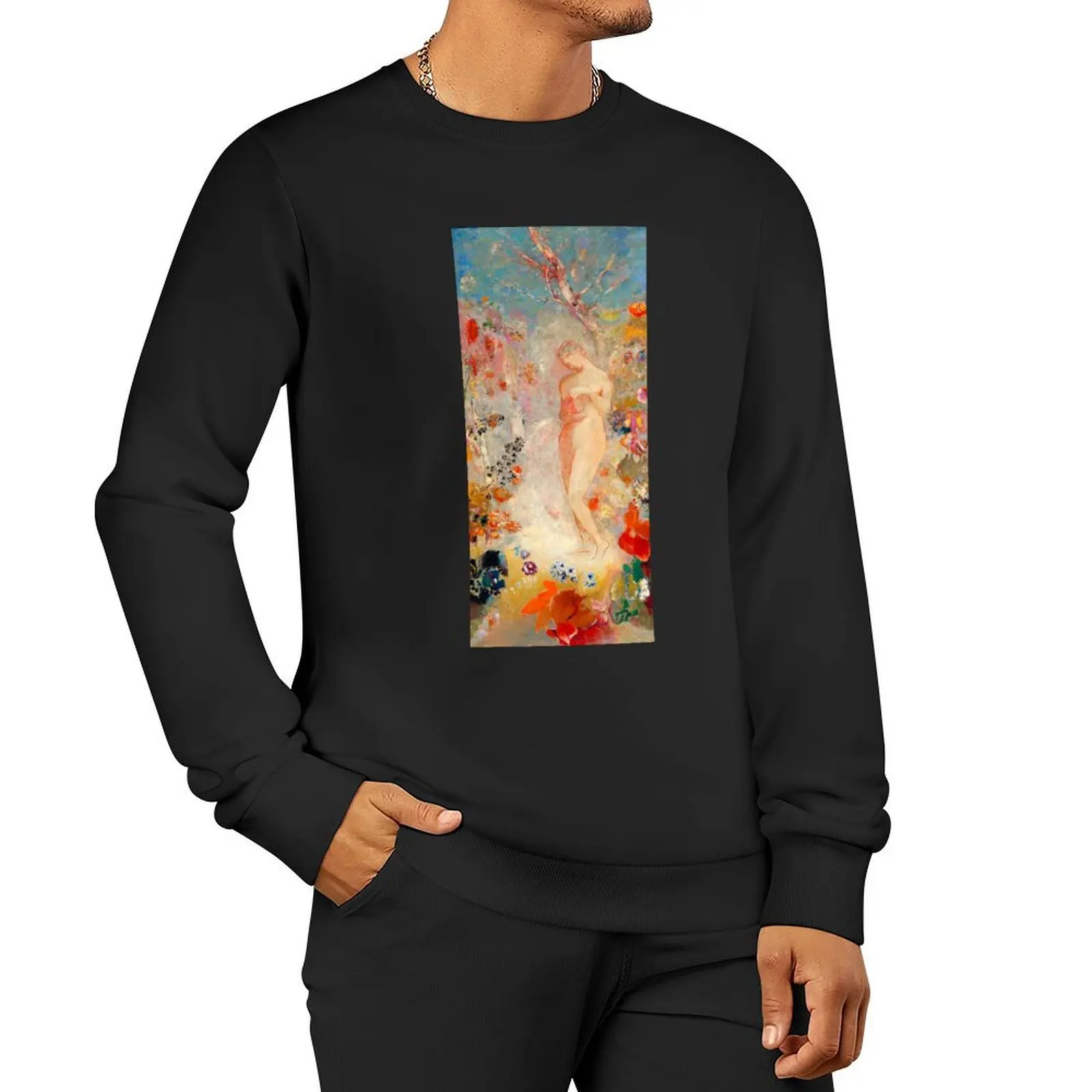 ODILON REDON Pandora 1914 High Definition Best Original HD Odilon Redon Print Pullover Hoodie fashion men sweatshirts