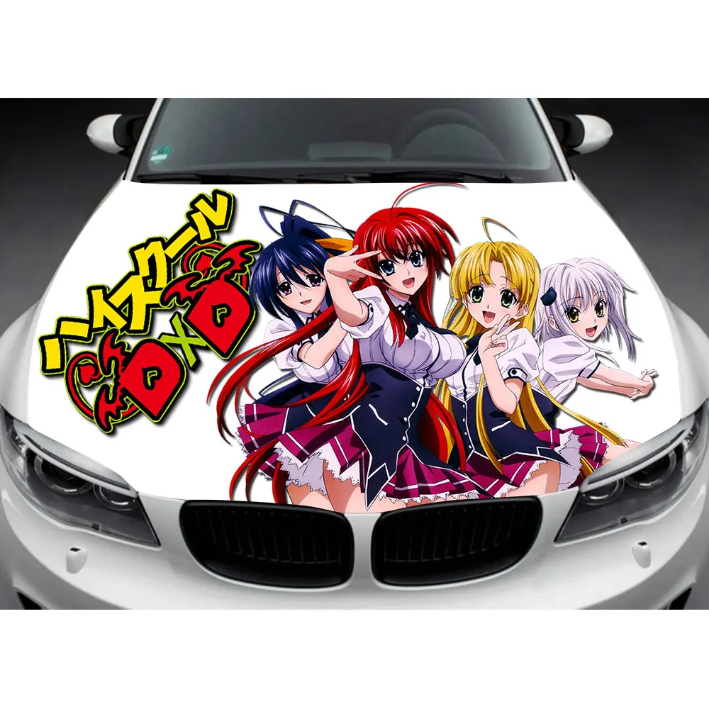 Anime High School DxD Car Hood Wrap Decal Vinyl Sticker Full Color Graphic Sexy Girl Car Sticker Custom Image Fit Any Car