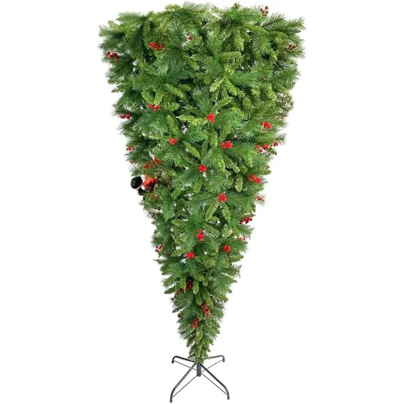 

Spruce artificial holiday christmas tree green inverted pvc pine needles indoor and outdoor home decoration tree