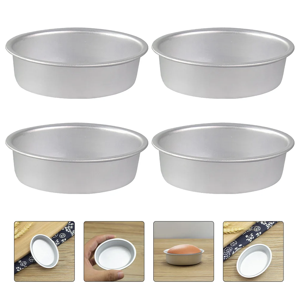 

6 Pcs Shape Cake Molds Aluminum Alloy Baking Pans Non stick Easy Demold Smooth Perfect for Home Bakery