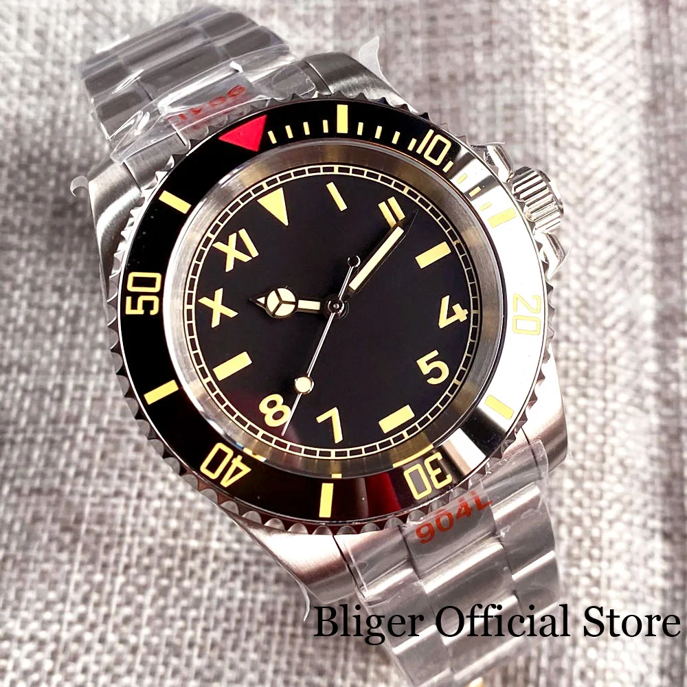 200M Waterproof Nologo New PT5000 NH35A Automatic Men Watch Luminous California Coffee Dial Glide Lock Screw Crown