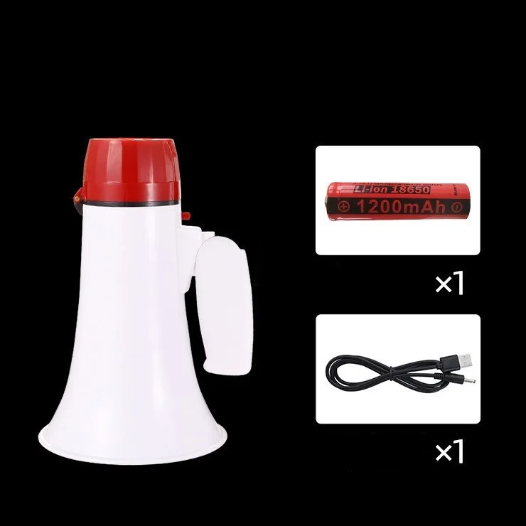 20W แบบพกพา Bullhorn Megaphone เสียงไซเรน/นาฬิกาปลุกโหมดควบคุมระดับเสียง USB แฟลชไดรฟ์ TF Card BT นาฬิกาปลุก wireles เครื่องขยายเสียง