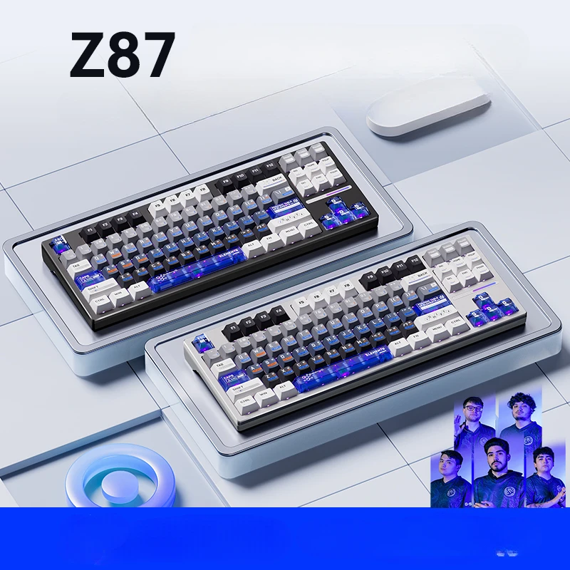 

Прокладка ATK Z87, механическая клавиатура, 3 режима, RGB, печатная плата с возможностью горячей замены, металлический верхний корпус