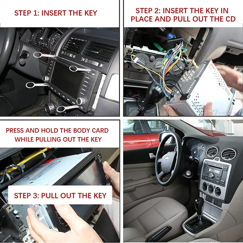 Herramienta de extracción de Radio de coche, llave estéreo, útil herramienta de instalación de liberación de Radio estéreo, herramienta de