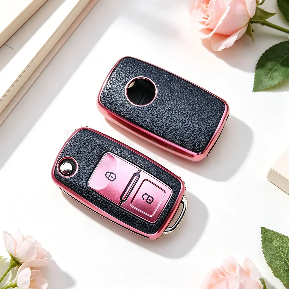 2 Buttons Car Key Case Cover For VW Volkswagen Golf 4 5 6 MK6 Polo Tiguan Passat B5 B6 B7 Jetta Lavida For Skoda Octavia TPU