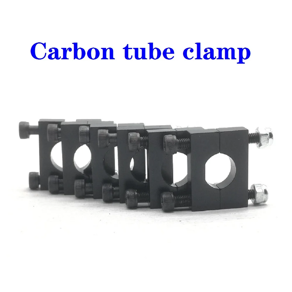 2 stücke Schwarz 8/10/12/14/16/20/25/30mm CNC aluminium Rohr Klemme Motor Mount Fixture Clip Halter für Multi-achse Fest-flügel Flugzeug