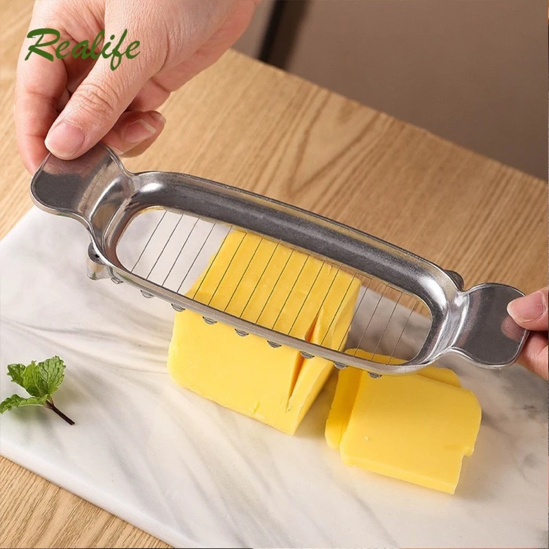 

New Anti Rust Stainless Steel Sharp Butter Cheese Slicer Creative Kitchen Tool Cross-border Foie Cheese Small Exquisite Cutter