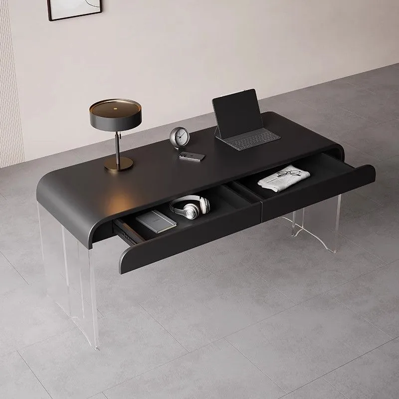 Black desk designer new modern simple light luxury home dresser writing desk integrated computer