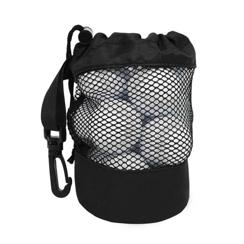 Mesh Golf Ball Bag Drawstring Bag Large Capacity Nylon Storage Bag For Tennis Balls Gym Shower Washing Toys 16.5 x 14cm