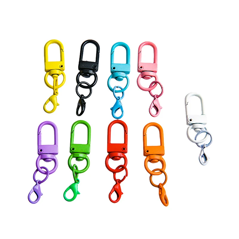 

1pc Colorful Lobster Clasp Hooks Keychain With Lobster Matel Clasps For DIY Jewelry Making Dog Buckle Neckalce Accessories