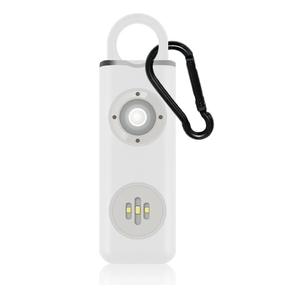 130 High DB Safe Sound Personal Alarm Low Battery Notice with Hanging Hook Portable Alarm Keychain Drop-proof LED Strobe Light