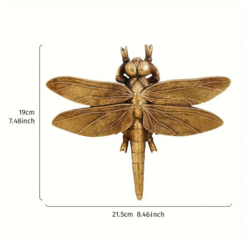Golden Dragonfly Bee Beetle Resin Wall Decoration Home Indoor Insect Wall Mural Ornaments Children's Room Wall Accessories Items
