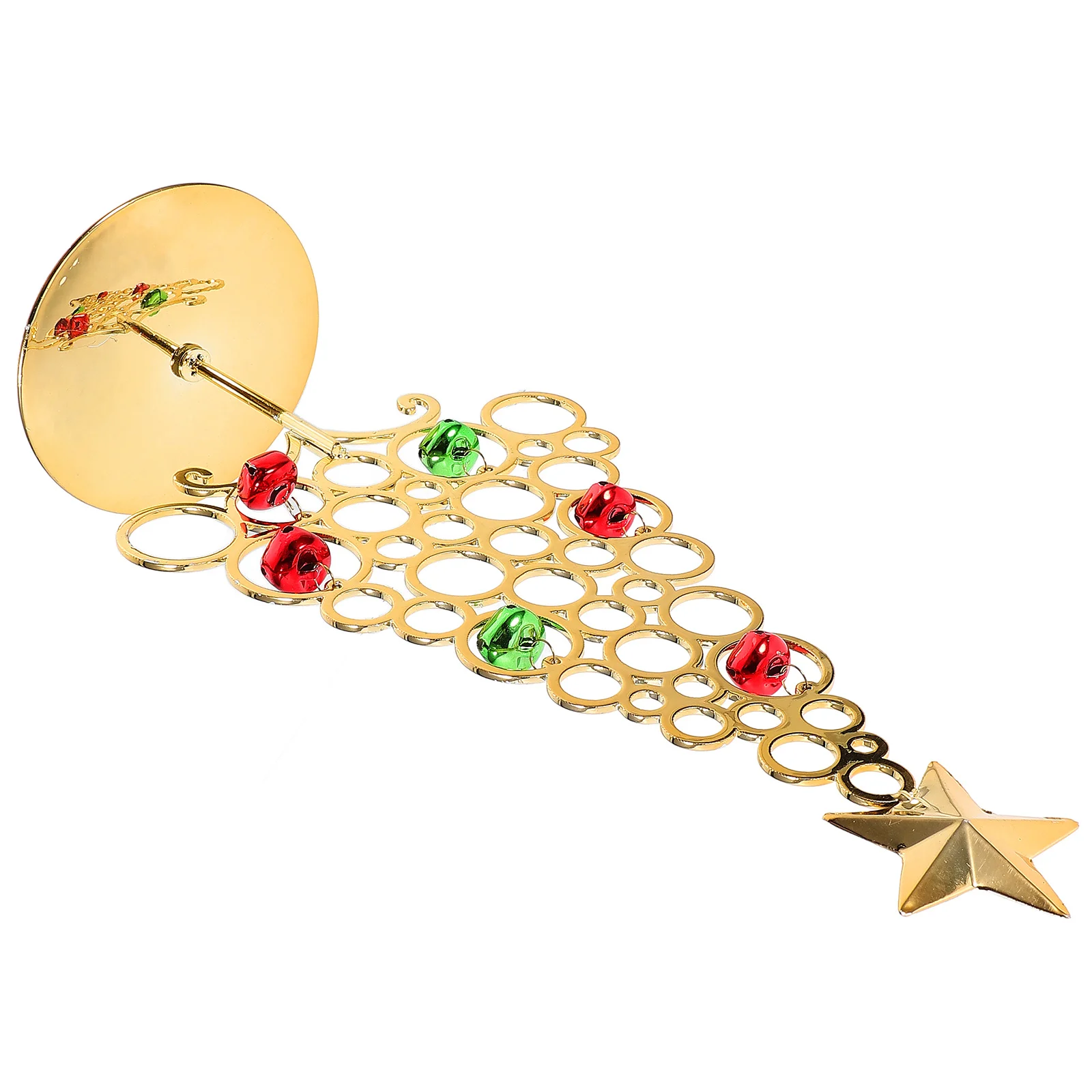 

32Cm Desktop Christmas Tree Metal Ornament Display Stand Holiday Home Office Decoration Wrought Iron Xmas Decor Spiral Wire Tree