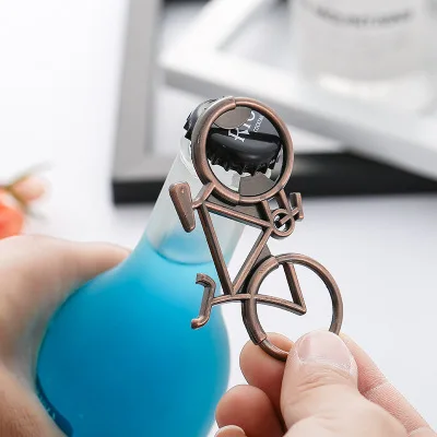 

Metal Beer Bottle Opener Cute Bike Bicycle Keychain Key Rings For Lover Biker Bottle Openers Creative Gift For Cycling