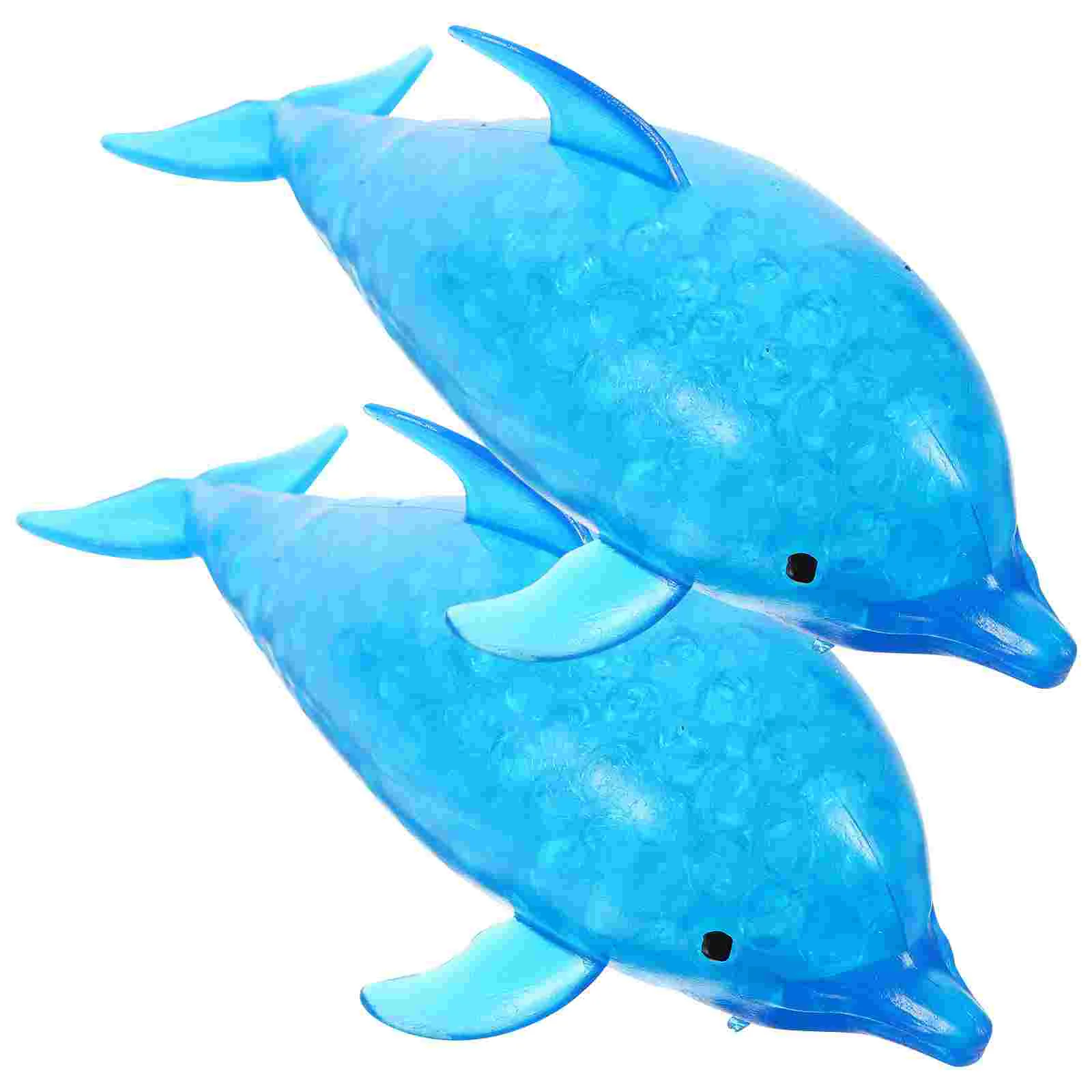 2 uds juguetes de delfines pequeño para apretar para niños elasticidad elástica estrés favores de fiesta azul niño