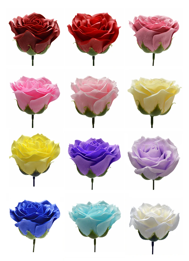 Spilewka 6-Layer Dia7cm Quality Roses Flowers Heads Artificial Flower Wedding Valentine's Day Gift Home Decoration Flowers 25Pcs view 5