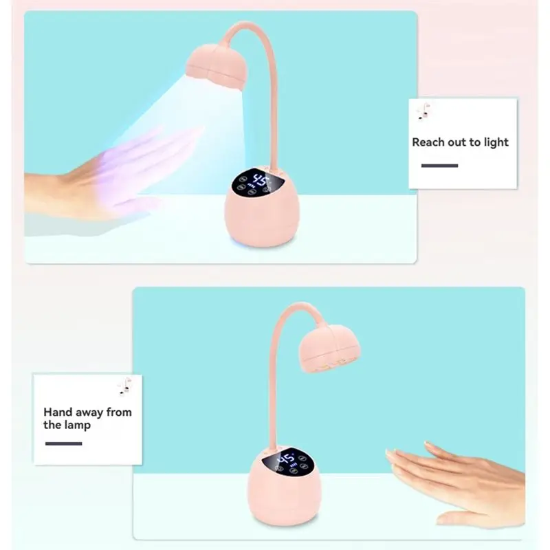 M2 سطح المكتب العلاج بالضوء مصباح سطح المكتب التخزين اللاسلكي ذكي مسمار مصباح لوتس التعريفي مسمار مصباح مجفف الأظافر