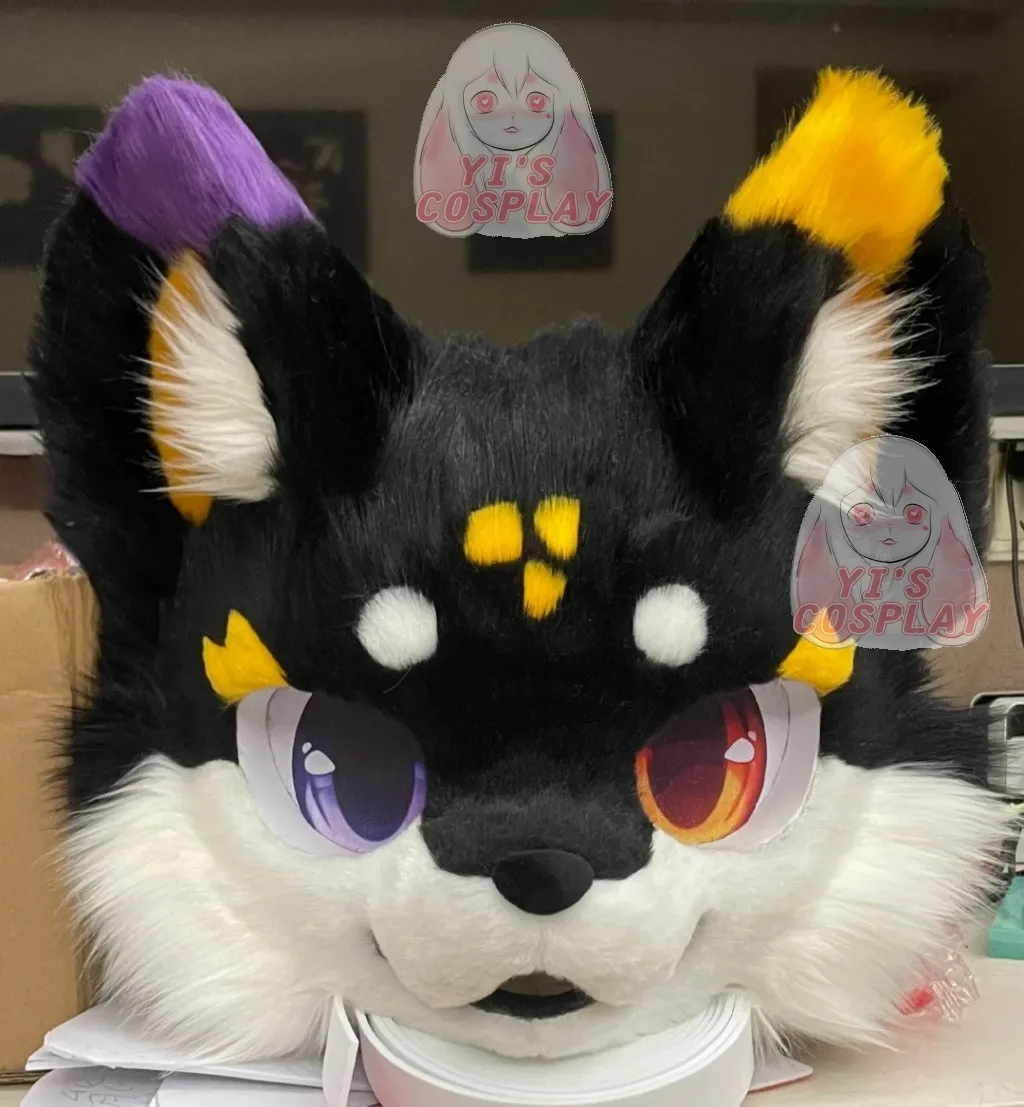 Yis cosplay Custom Furry head Kigurumi Head Cosplay Kemono Fursuit Handmade Headsets Beast Customized Fursuit Kemono Head