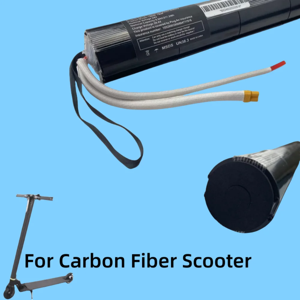 

2026 NEW 24V 18650 Lithium Battery Pack 100% New With BMS 4.4/6.6/8.8/10.4Ah High capacity Scooter Carbon Fiber