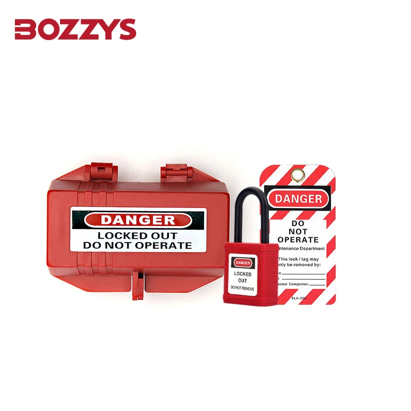 BOZZYS Small Industrial Electrical Waterproof Socket Plug Lockout Box Device  for Block Access Power Switch During Maintenance