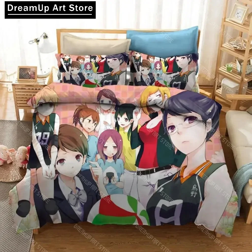 

Anime Haikyuu 3D Print Bedding Set Duvet Cover Set Bed Linens Bedclothes Home Textile Twin Full Queen King Size