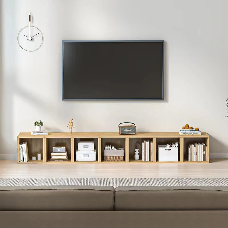 

Simple solid wood bookshelf floor to ceiling storage, simple lattice cabinet for home use