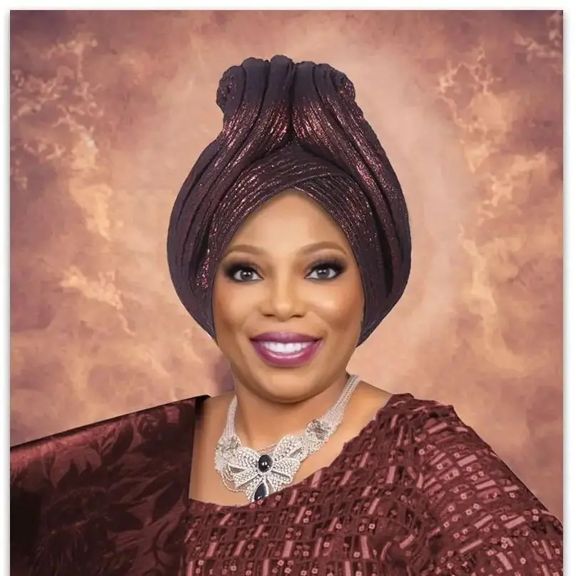 Already Made Turban Cap for Women Shimmer Muslim Hijab Bonnet Headscarf African Auto Gele Headtie Aso Oke Nigeria Wedding Geles