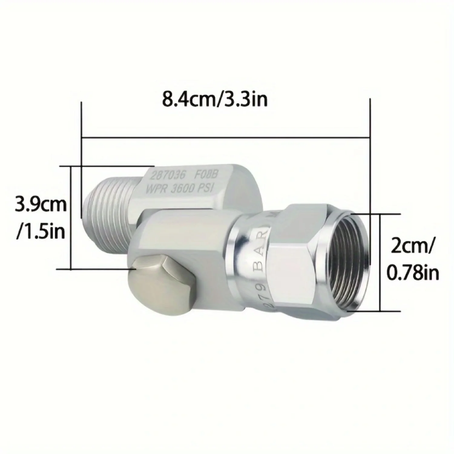 1pcs Airless Paint Spray Gun 180 Degree Rotation Universal Adapter, Compatible With 287036 7/8 Inch Thread , Easy-Turn Direction