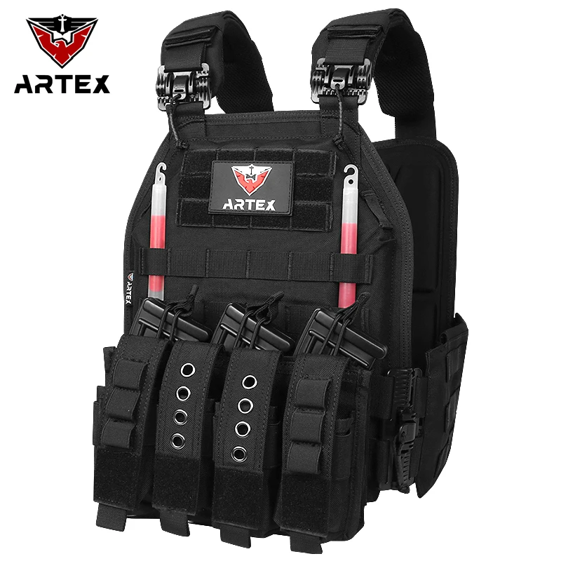 Imagem -03 - Artex-colete Tático para a Caça ao ar Livre 1000d Colete Protetor Ajustável para Airsoft