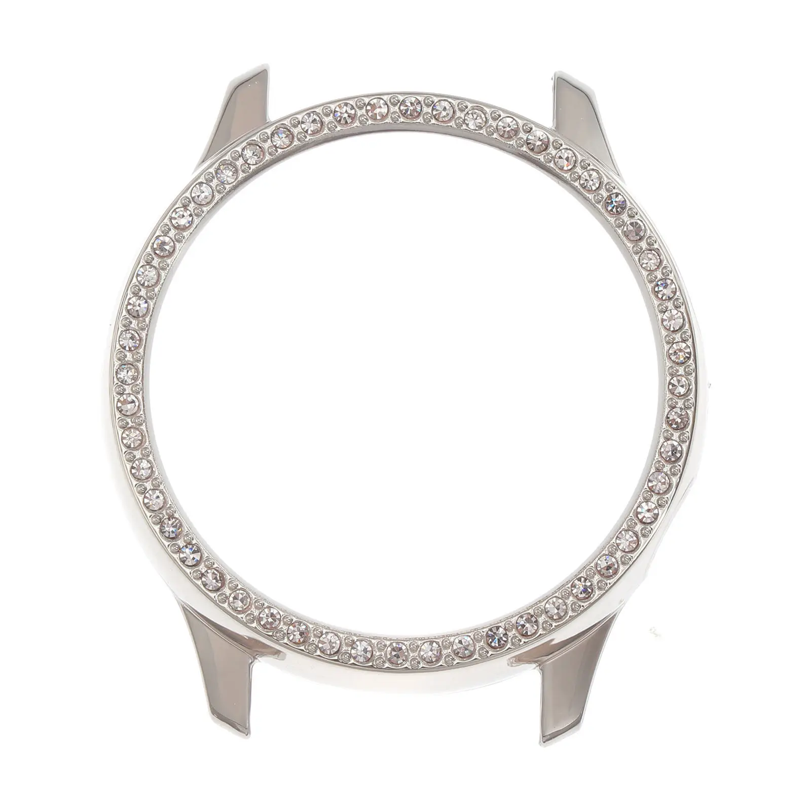 1Pcs Diamond-Studded Watch Protective Case Silver Lightweight Cover Easy Install Scratch Protection Compatible for Watch Active