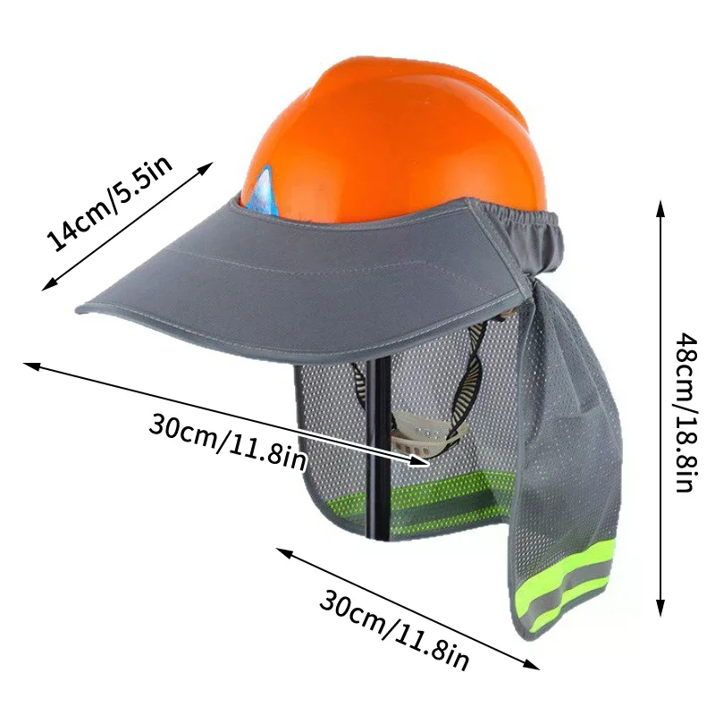 شبكة عاكسة قبعة عاكسة تنفس المضادة للأشعة فوق البنفسجية قبعة الشاطئ حماية الرقبة شال واقية من الشمس قبعة خوذات السلامة