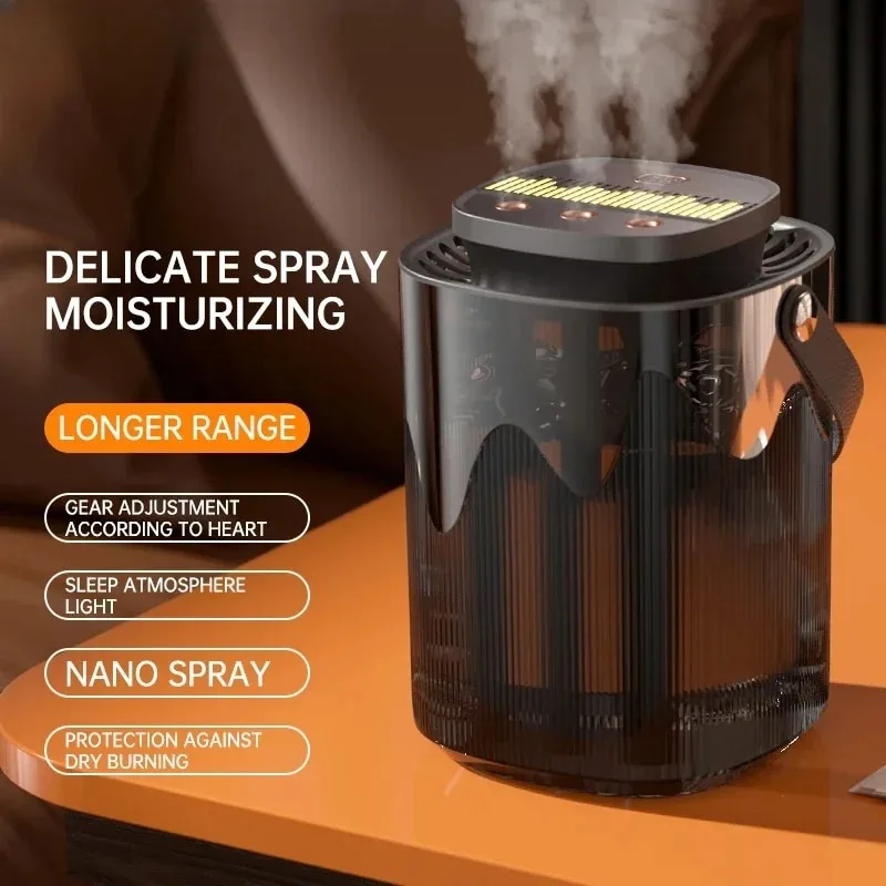 3L Luftbefeuchter, 3 Sprühanschlüsse, intelligenter Aromadiffusor, Stummschaltung, Betrieb für Zuhause, Schlafzimmer, Büro, Luftbefeuchtung