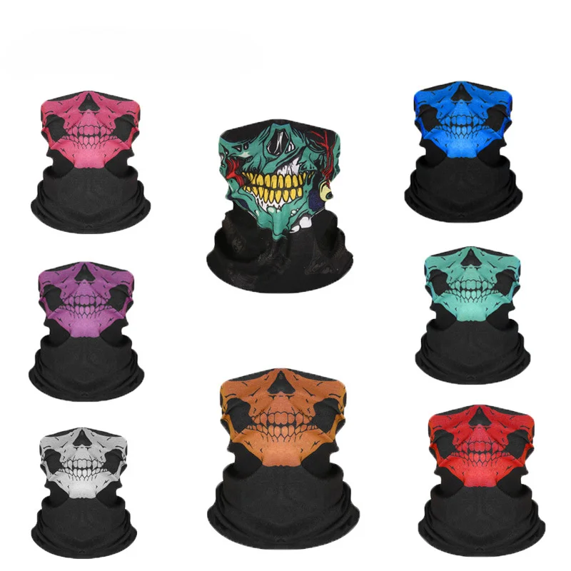 Multi-functional Skull Bandana Helmet Camping Halloween Neck Face Mask Paintball Ski Sport Headband Hiking Scarves