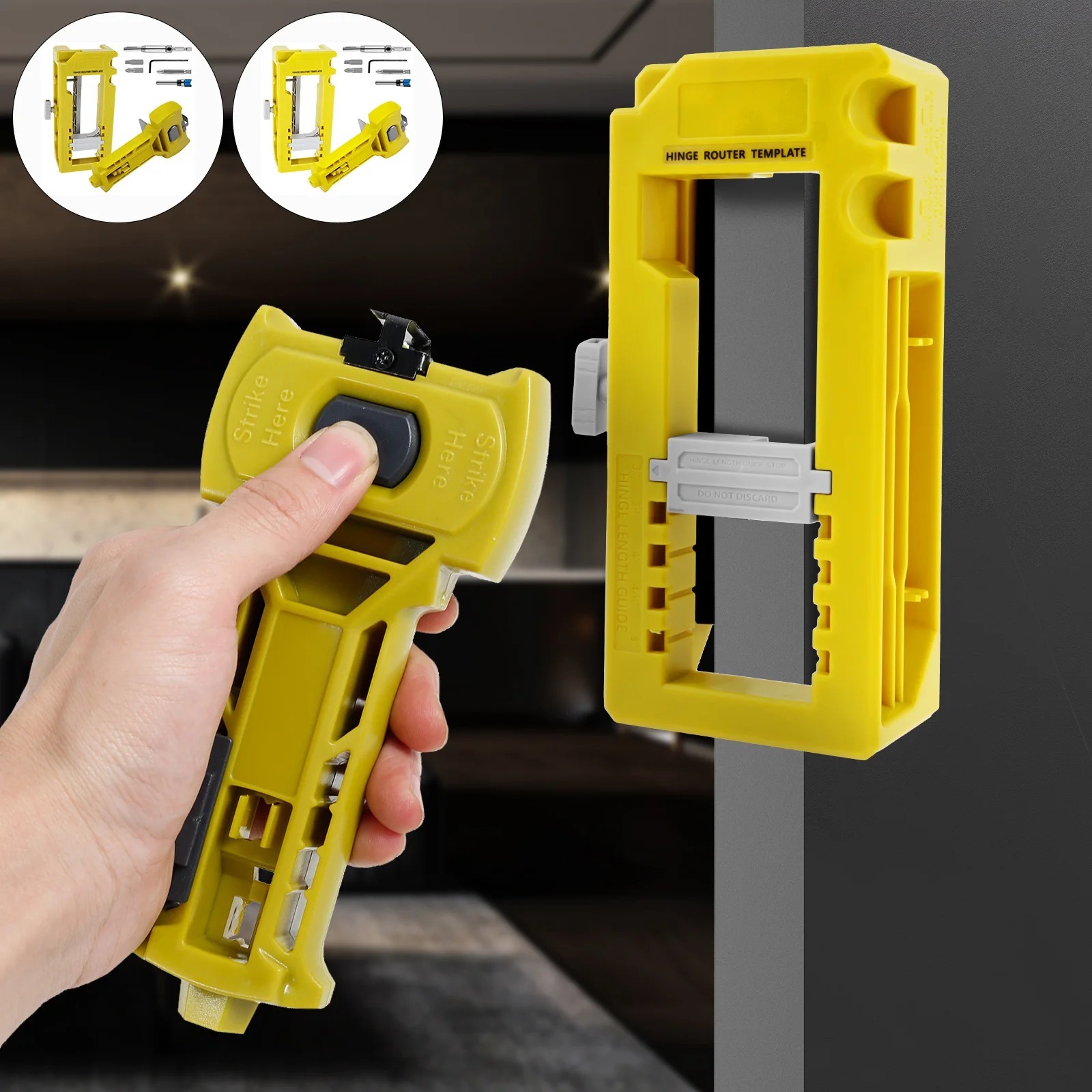 

Комплект для установки дверной петли и дверной защелки Профессиональный шаблон крепежа для дверных петель для точной установки очков от долот