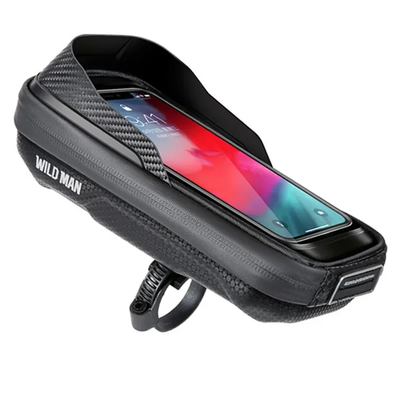 AliExpress Wild Man Rainproof Bicycle Bag Phone 6.8inch Bike Handlebar Bag TPU Touch Screen Cycling Stem Bag Ride Accessory