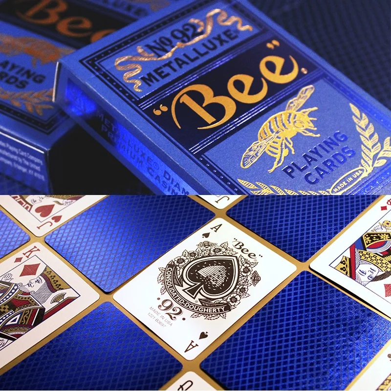 Bee Metalluxe Playing Cards USPCC Deck Card Games Magic Tricks Props for Magician