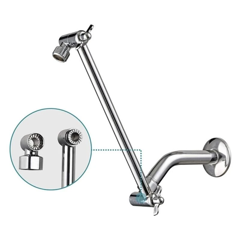 G92C Upgrades Shower Head Stand Flexible Shower Arm Extension Practical Shower Head Mount Extendable Shower Arm for Bathroom