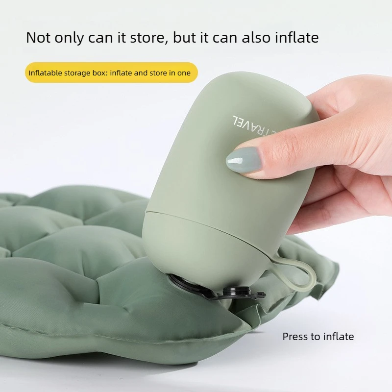Inflatable Cushion Outdoor Moisture Proof Portable Seat Cushion Foldable Travel Camping Mat Single Thickened Comfortable Durable