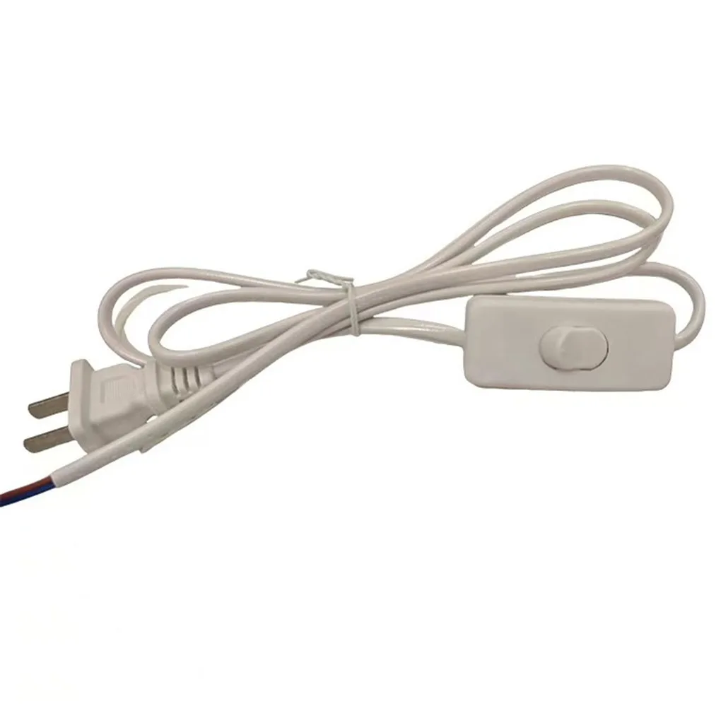 US Plug 303 220V Power Cable Cord With Switch US Electric Extension Cable Wire AC 220V Power Cord Desktop Strip Cable 1.5m