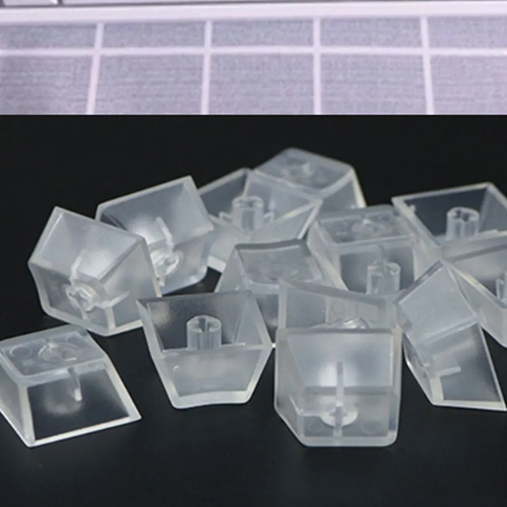10Pcs Translucent Transparent Keycap Mechanical Keyboard No Printed Clear Blank Keycap Rgb Backlight Protector