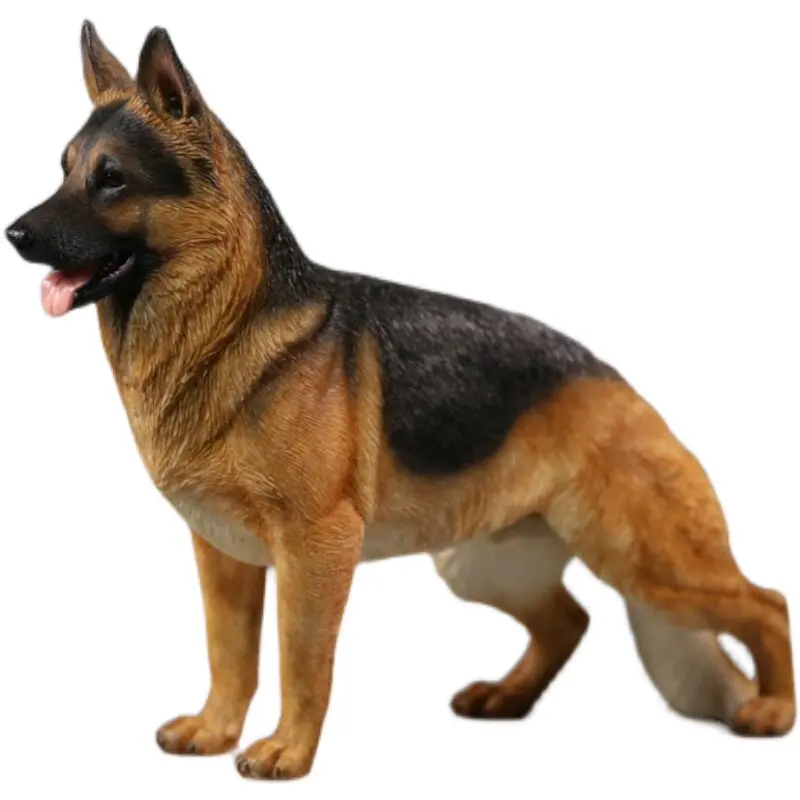 Police Dog Wolf Dog Tabletop Ornament Simulation German Shepherd Dog Resin Figure Ornament