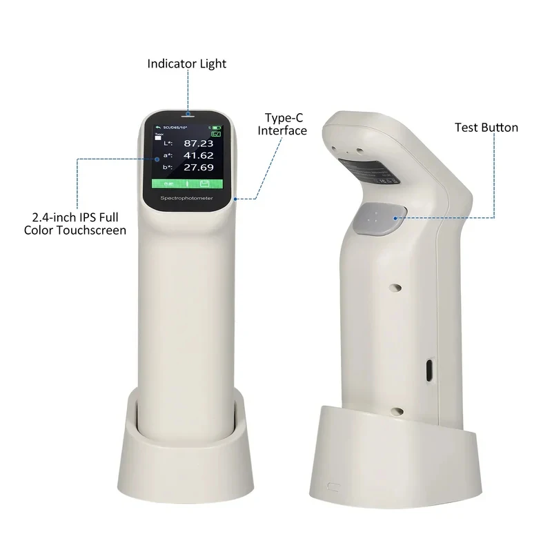 Portle Rechargele Colorimeter Chromometer Handheld Spectrophotometer Meter Auto Calibration Color Difference Tter