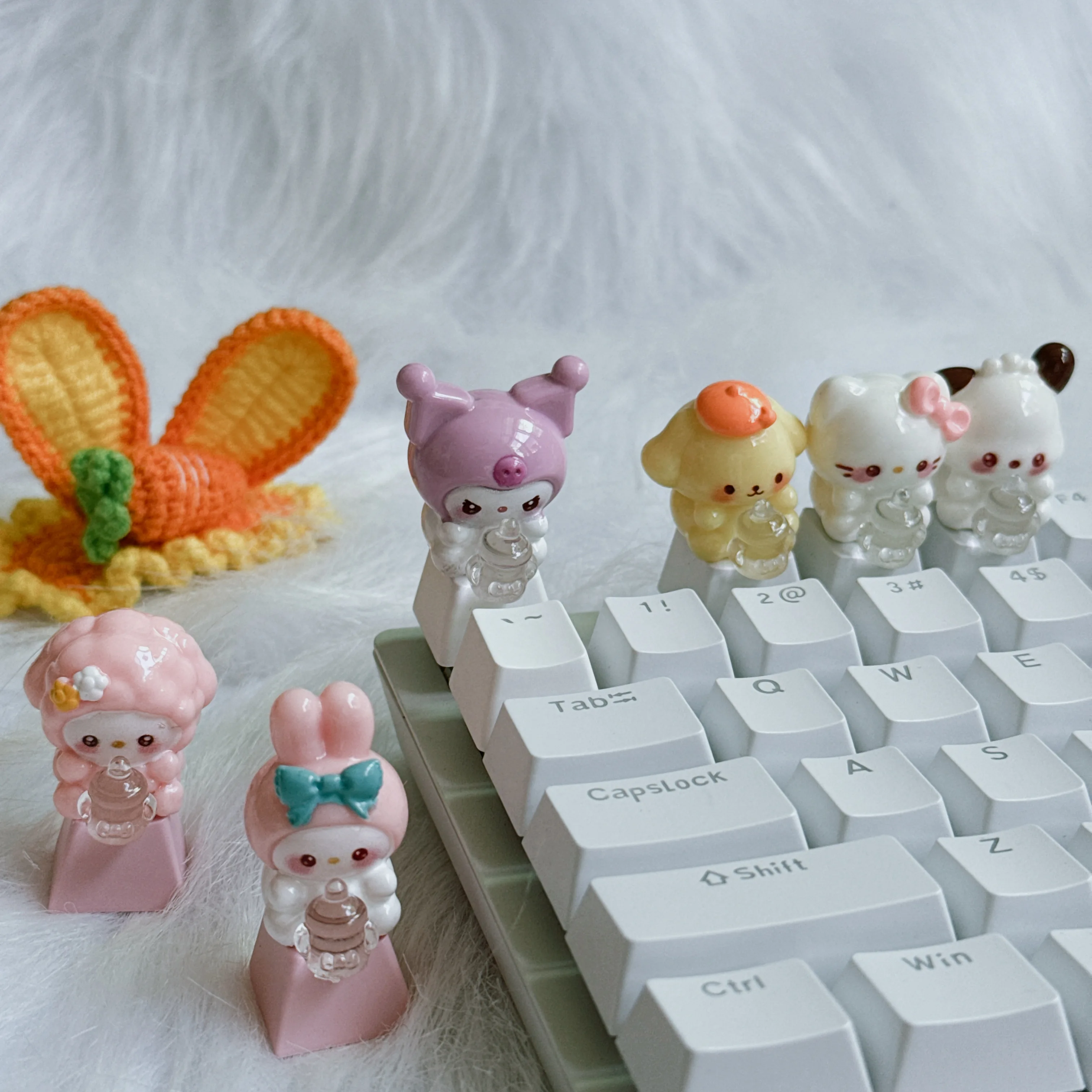 

Cute Capybara Keycap Resin 3D Artisan Custom Keycaps for Mechanical Keyboard MX Switch Kawaii Cartoon Animal Anime Figure Gift