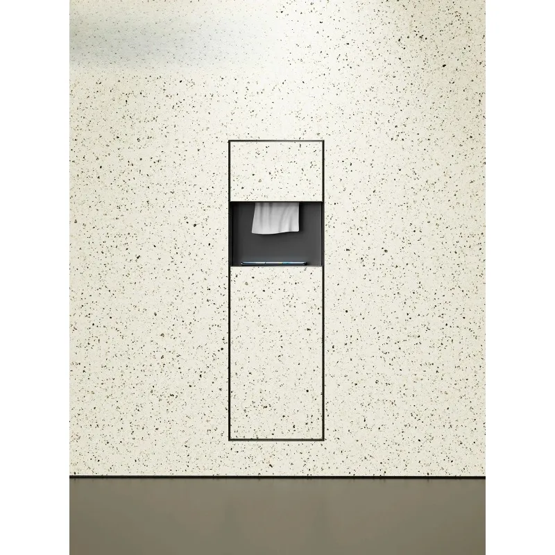 Upgraded Stainless Steel Recessed Trash Can | In-Wall Tissue Box | Space-Saving for Small Bathrooms | Easy Install