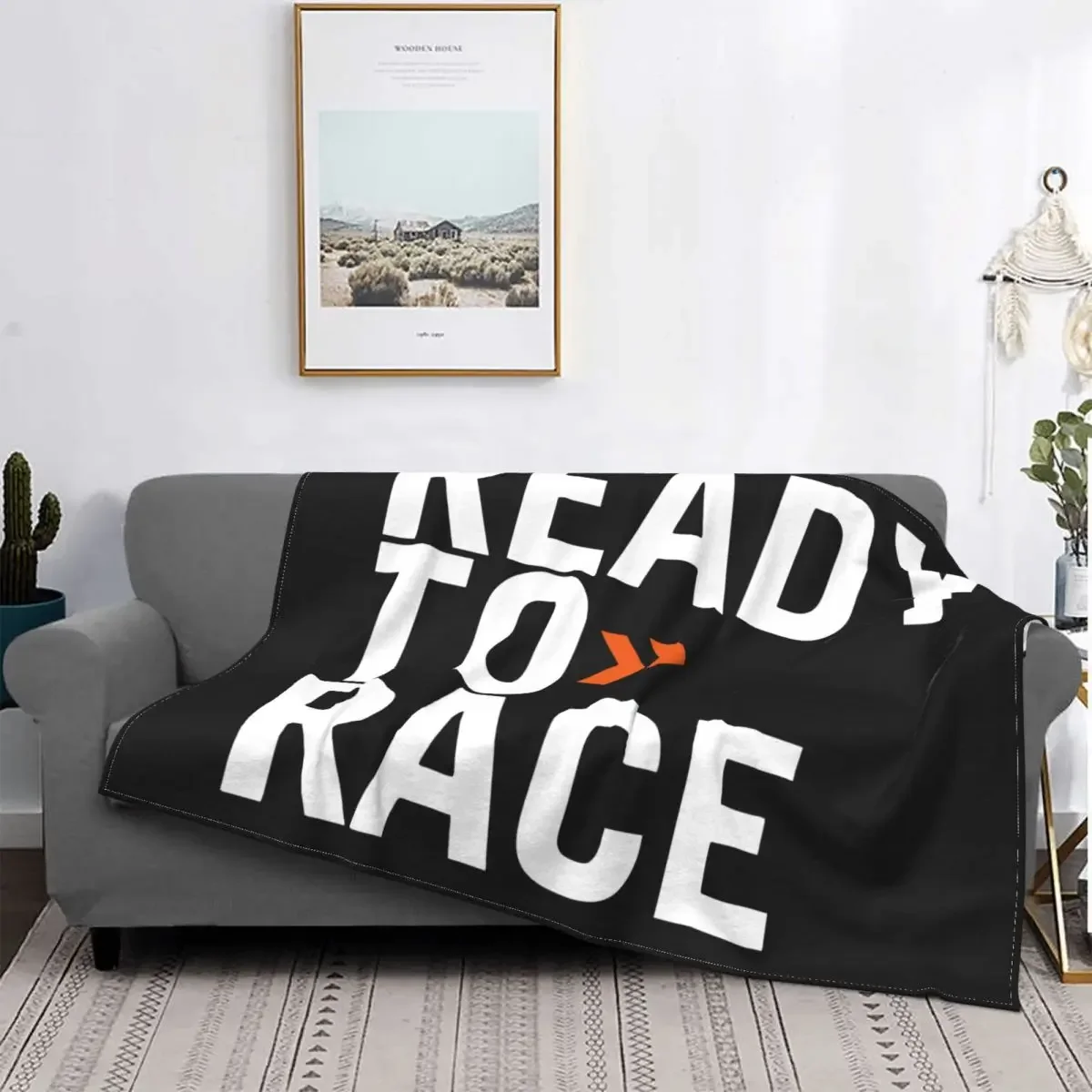 Ready To Race Blankets Enduro Cross Motocross Bitumen Bike Life Fleece Soft Throw Blankets for Chair Covering Sofa All Season