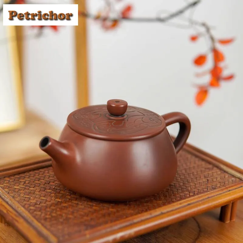 220 مللي اليدوية Nixing الفخار الإغاثة إبريق الشاي عيار كبير التقليدية الشاي Infuser وعاء الشاي تخمير غلاية مع مصفاة أدوات المائدة