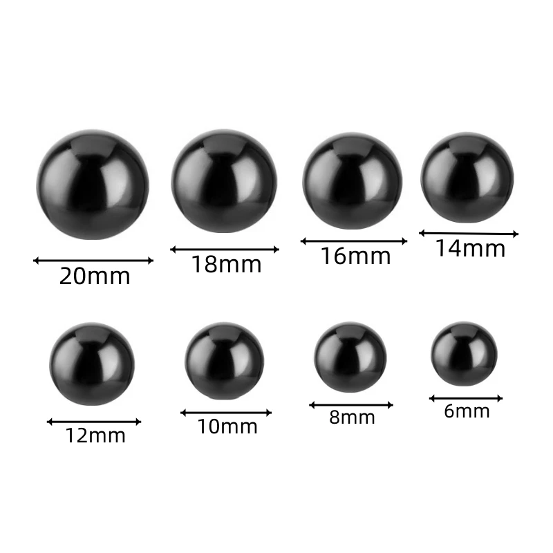 50 Stück/Lot 6-20mm Plastik-Augen für Puppen, Schwarze Plüsch-Sicherheitsaugen für DIY-Bastelarbeiten, Lustige Spielzeugaugen, Tiergeschenke, Dekoration – Detail 1